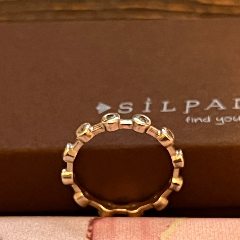 Silpada Sterling Silver Stack Ring Size 7.25 - image 2